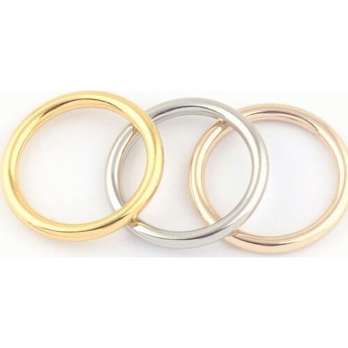 30mm Gold O Rings Welded Metal Loop Round Formed strap Ring Bag Holder Handbag Purse Bag clasp Making Hardware Supplies