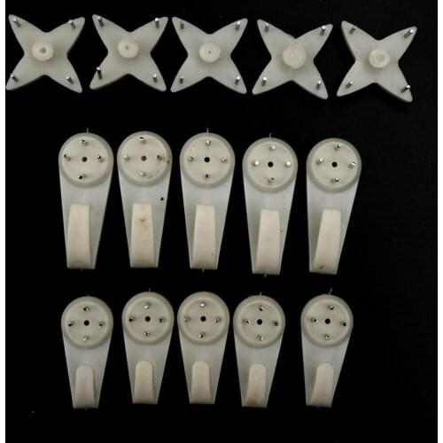 10Pcs/lot Plastic Multi Function Invisible Wall Mount Photo Picture Frame Clock Mirror Nail Hook Hanger Seamless Nail White