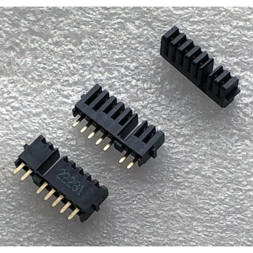 2PCS) 2mm spacing 7p 5 2-pin side plug notebook battery base connector blade base gold pin