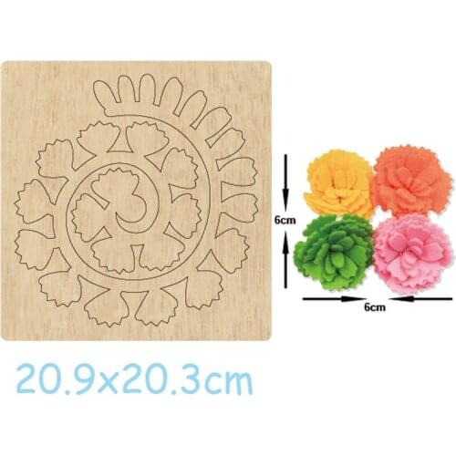 3D Flower Easy to Make Fake Flowers Dies Cut Wood For DIY Leather Cloth Paper Craft Fit Common Die Cutting Machine on the Market