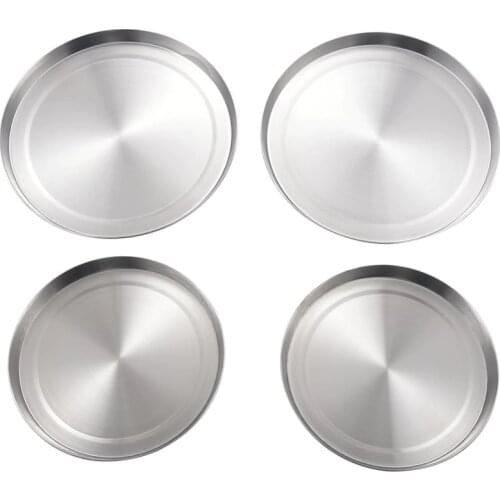 4Pcs/Set Stainless Steel Kitchen Stove Top Covers Burner Round Cooker Protection Kitchen Cookware Cover Lid Cooking Tool