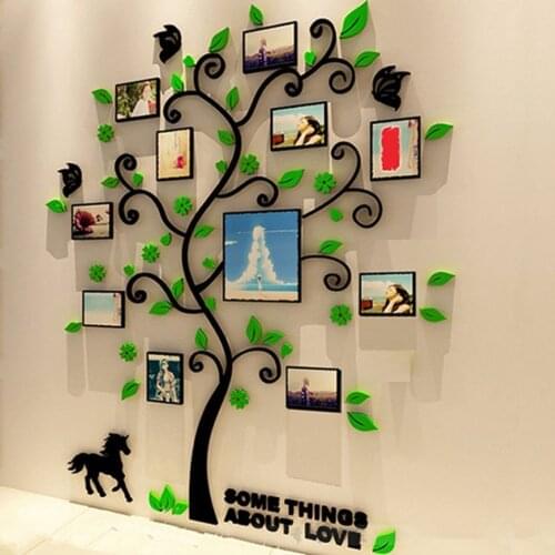 Acrylic 3D Photo Frame Tree Room Decoration Photo Frame Removable DIY Art Wall Decor Wall Sticker Tree Two Sizes Drop Shipping