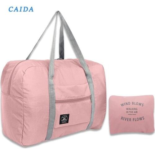 CAIDA 2021 New Nylon Foldable Travel Bags Unisex Large Capacity Bag Luggage Women WaterProof Handbags Men Travel Bags