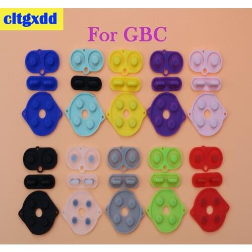 Cltgxdd Colorful Replacement Buttons Set Replacement For Gameboy Pocket GBC Button conductive glue pad glue (3 in 1)