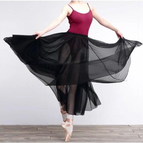 New Brand Sexy Elegant Chiffon Long Skirt Women A-line Tulle Tutu Long Skirt Wedding Party Dance Ballet Bandage Maxi Skirt