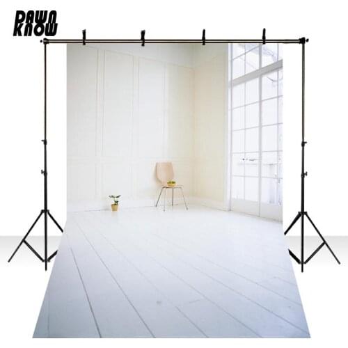DAWNKNOW Indoor Photography Background White Window Photocall Polyester Children Backdrops For Wedding Photo Studio lv2072