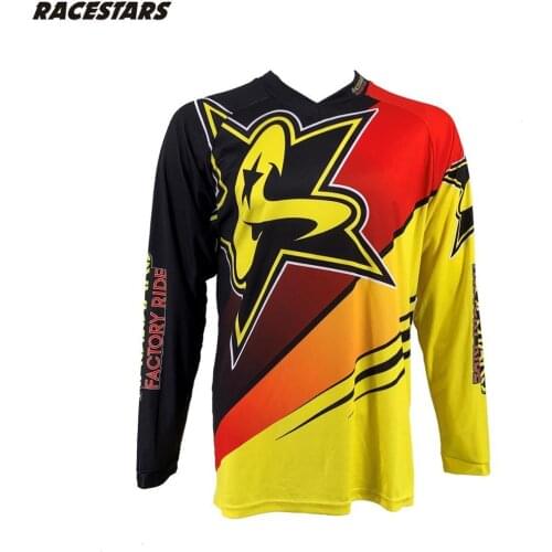 RACESTARS 2020 Men DH MX Downhill motocross racing jersey motorcycle long sleeve offroad jersey Polyester Off Road Mountain