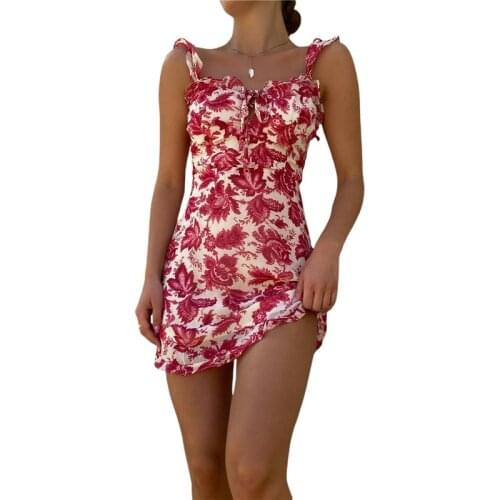 Hirigin Sexy Off Shoulder Women Bodycon Dress Strapless Ruffles Floral Mini Red Dresses Ladies Short Party Club Dress Vestidos