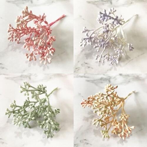 6 Pieces Christmas Artificial Plant Grass Wedding Christmas Decoration Handcraft Wreath Accessories Artificial Fowers Bouquet