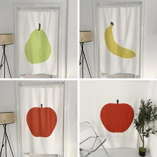Fruit Short Curtain Cartoon Pattern Window Curtains Kitchen Bathroom Curtain Partition Bedroom Shading Drapes for Home Decor