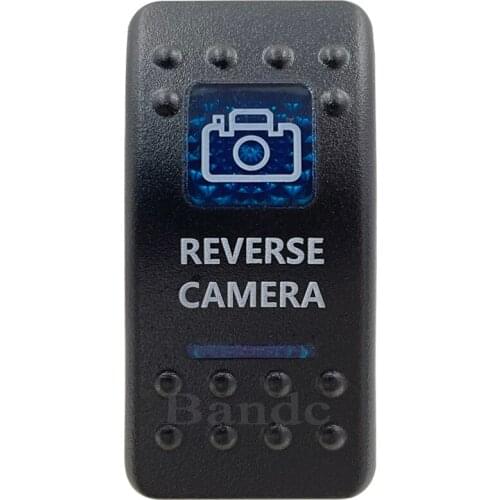 Cover Cap Only！Car Boat RV REVERSE CAMERA Rocker Switch Cover Cap Blue Window Labeled Control Cap Accessories