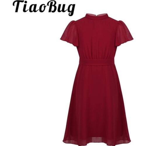 Girls Summer Chiffon First Communion Dresses A-line Pageant Tulle Dress Flower Girl dresses for Weddings Party Princess Dress