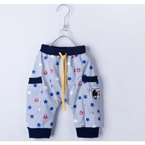 Summer New Style Five-pointed Star Baby Boys Casual Cross Pants Little Boys Fashion Middle Pants 6084