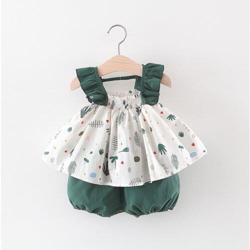 2021 Newborn baby Girls summer clothes outfit thin cool sets jacket + shorts suit for infant baby 1 year birthday clothing sets