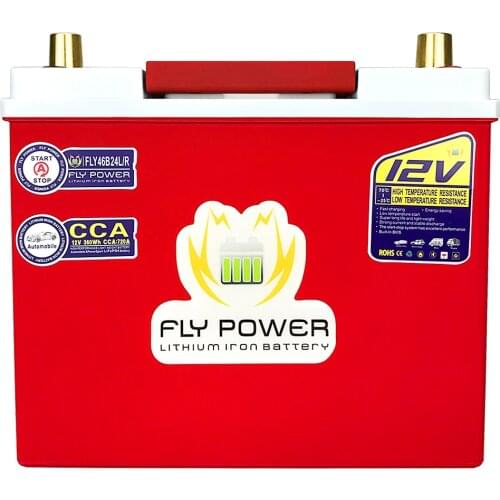 46B24L/46B24R 12.8V 25Ah CCA720 LifePO4 Lithium Iron Phosphate Battery For Car Engine Starter Ignition With Balanced Bms Starter