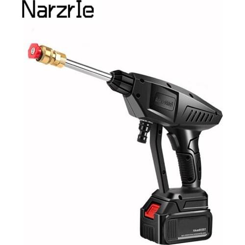 Cordless Car Washer 25V High Pressure Car Wash Water Gun Foam Generator Handheld Auto Spray for Home Garden Water Jet Gun