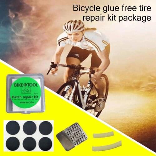 Bike Bicycle Tire Repair Kit Tool Set Filler Glue Free Cold Patch Sealant Fix Bicycle Inner Tube Patching Tyre