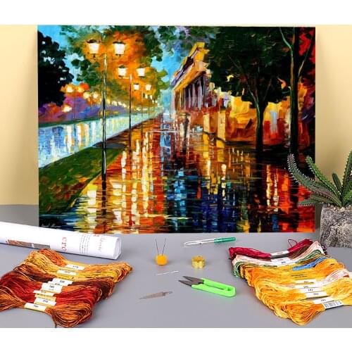 Morning Before The Sunrise Pre-Printed 11CT Cross-Stitch Set Embroidery DMC Threads Handicraft Handiwork Sewing Hobby Jewelry