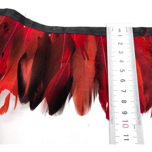 Wholesale High Quality 10 yards Pheasant Feathers Ribbon, Feather Width 8cm-10cm DIY Clothing Accessories Plume Trim