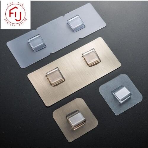 1pc Home Plastic Hooks Waterproof Sticky Hook for Kitchen Bathroom Shelf Sticker Sticking Wall Strong Adhesive Hook Hanger