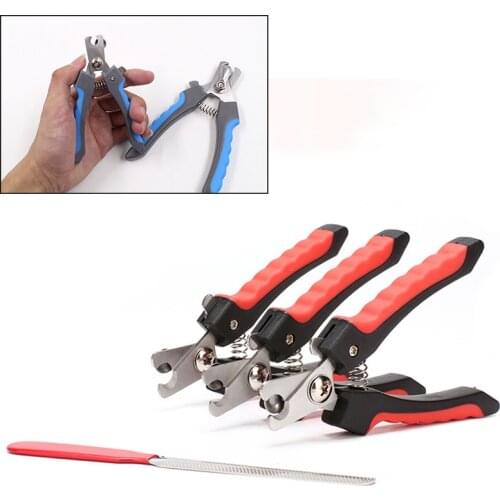 Professional Pet Dog Nail Clipper Cutter Stainless Steel Grooming Scissors Nailclippers+Sickle for Animals Cats Nail Trimmer