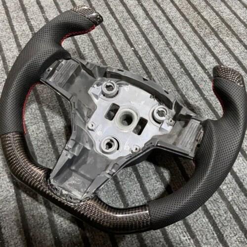 Real Carbon Fiber Pilot Shape Steering Wheel Leather customized High Quality For Tesla Model 3 2017 2018 2019 2020 2021