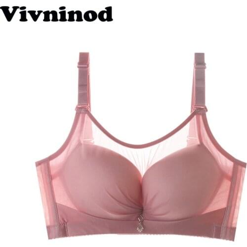 Wire Free Sexy Lace Brassiere 36 38 40 42 44 46 Plus Size Bras New Sexy Brassiere B C D Cup Push Up Full Coverage Bras for Women