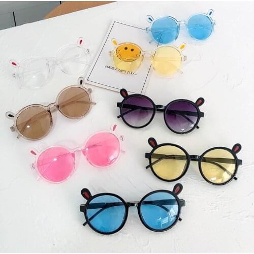 2021 Fashion Children Sunglasses Cartoon Style Rabbit Boys Girls Sun Glasses Cute Baby Eyelasses Outdoor Glasses