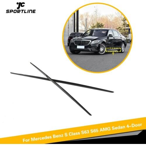 Carbon Fiber Side Body Skirts Kit Lip Bumper Cover for Mercedes-Benz S CLASS Sport S65 S63 AMG 4 Door 2014 - 2018