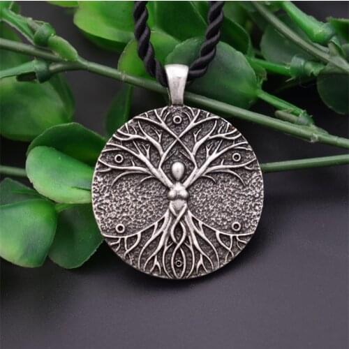 Vintage Tree of Life goddess Necklace Mothers Day gift Charms Female Wicca Accessories