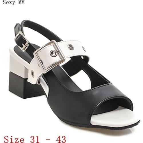Peep Toe Women High Heel Sandals Shoes Woman High Heels Ladies Gladiator Sandals Pumps Small Plus Size 31 32 33 - 40 41 42 43