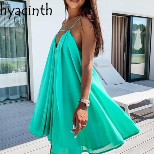 Hirigin Vintage Polka Dot Halter Chest Wrapped Short Pleated Dress Party Women Off Shoulder Halter Long Flare Sleeve Mini A-Line