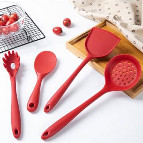 1Pcs Kitchenware Silicone Kitchen Utensils Soup Spoons Spatula Brush Spatula Pasta Server Whisk Kitchen Cooking Tools Tableware