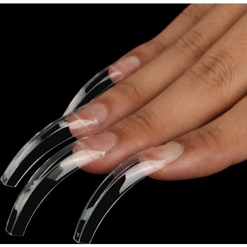 100pcs Professional Fake Nail Tips Coffin Curved arch Half Cover Nail Art 10 Sizes Press on Nails Manicure