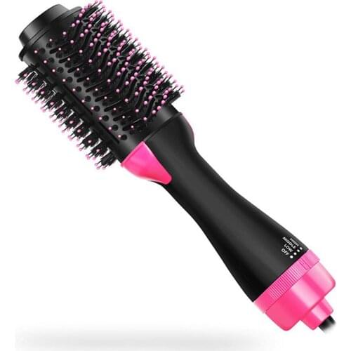1000W Hair Dryer Hot Air Brush Styler and Volumizer Hair Straightener Curler Comb Roller One Step Electric Ion Blow Dryer Brush