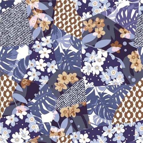 145cm*100cm Spandex swimsuit fabric for dress parquet art pattern custom printing thin shirt sewing fabric