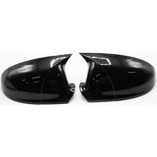 Abs plastic bat style mirror covers 2 pcs high quality rearview mirror case cover glossy black for VW Golf MK5 2003-2009
