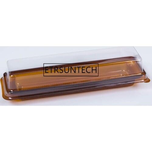 500pcs Long Transparent Roll Cake Box Plastic Blister Baking Dessert Cake Packaging Box