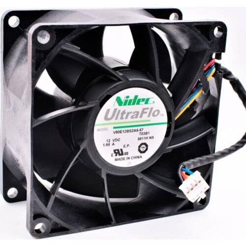 Brand new original V80E12BS2A5-57 8cm 8038 80x80x38mm DC12V 1.95A Refrigerator server cooling fan
