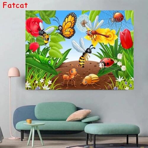 3d DIY Diamond Painting Ant Bee Animal 5D DIY Mosaic Embroidery Kits Full Drill Decor Picture Handmade Hobby Cross Stitch PP2173