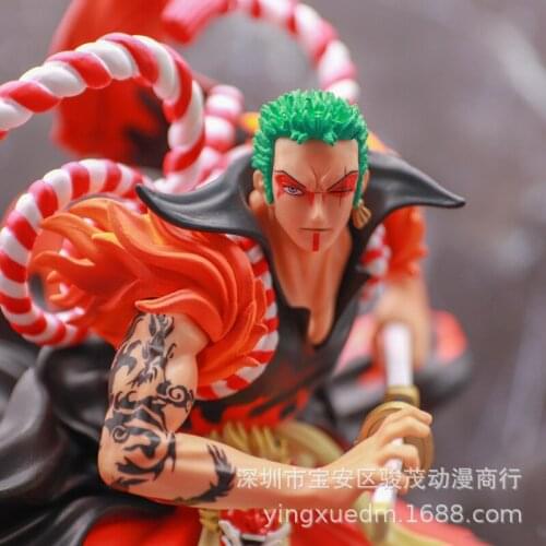 Anime One Piece Roronoa Zoro PVC 24CM Action Figure Model One Sword Style Death Lion Song Version Collectible Toy Figurine Doll