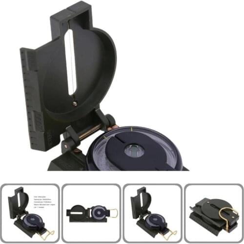 Army Green Useful Foldable Survival Compass Exquisite Military Compass High Accuracy for Travel