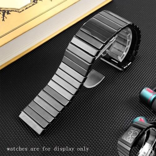 Ceramic watchband 27mm 35mm Black wristband Butterfly buckle suitable for R21347222 R21540742 series mens watch accessories