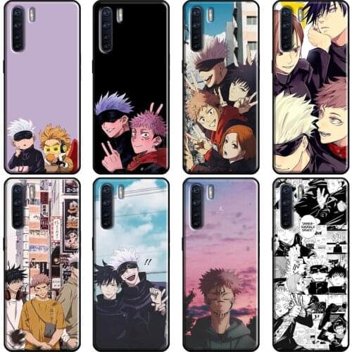 Jujutsu Kaisen Yuji Itadori Satoru Gojo Cover For OPPO A5 A9 A31 A53 2020 A1K A5S A15 A52 A72 A83 A91 F5 F7 Reno 2 Z 4 Pro Case