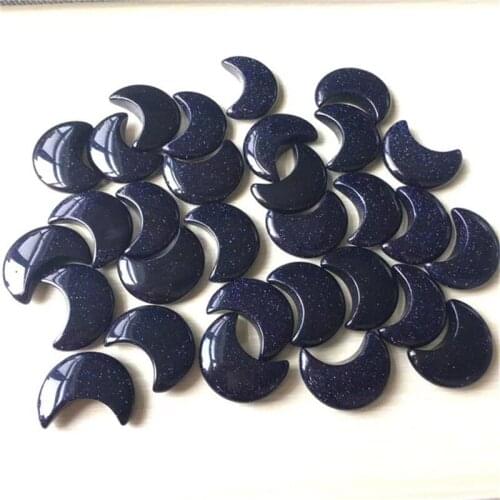 Blue Sandstone Moon Hand Carved Crystals Healing Gemstones For Home Decoration