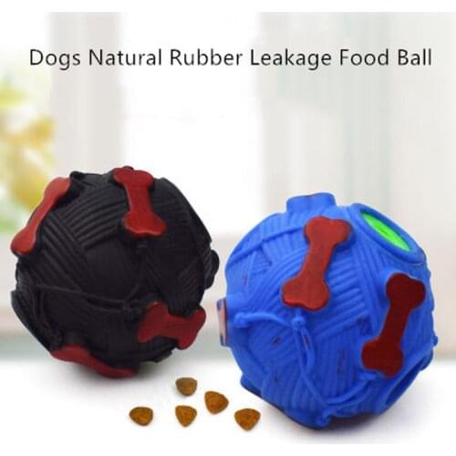 7.0cm Pet Dog Toy for Small Large Dogs Natural Rubber Leakage Food Ball Interactive Pet Cat Teething Training Chew Toys