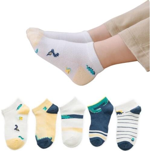 5 pairs/lot Fashion Breathable Mesh Children Socks Spring Summer Boys Socks Girls Socks 10 Pieces 1- 10 Year Kids Socks