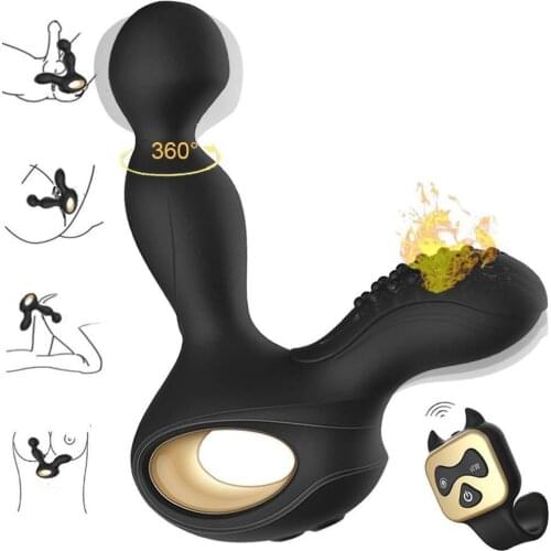 Wireless Remote Heating Sex Toys 10 Mode Vibration Male Prostate Massager G-Spot Stimulator sex toys for men anal