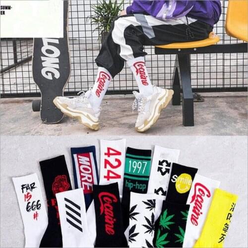 New Fashion Harajuku Women Long Socks Designer Unisex Hip-hop Street Wear Breathable Underwear Summer Sport Warm Winter Lingerie