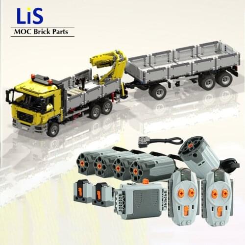 NEW High-tech MOC 4156 MAN Transport Truck MOC-4157 Power Function RC Motor Vehicle Building Blocks Toys Educational Kids Gifts